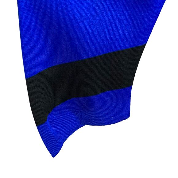 Exclusively Misook Medium Colorblock Royal Blue Jacket With Black Trim Pockets M - Picture 15 of 16